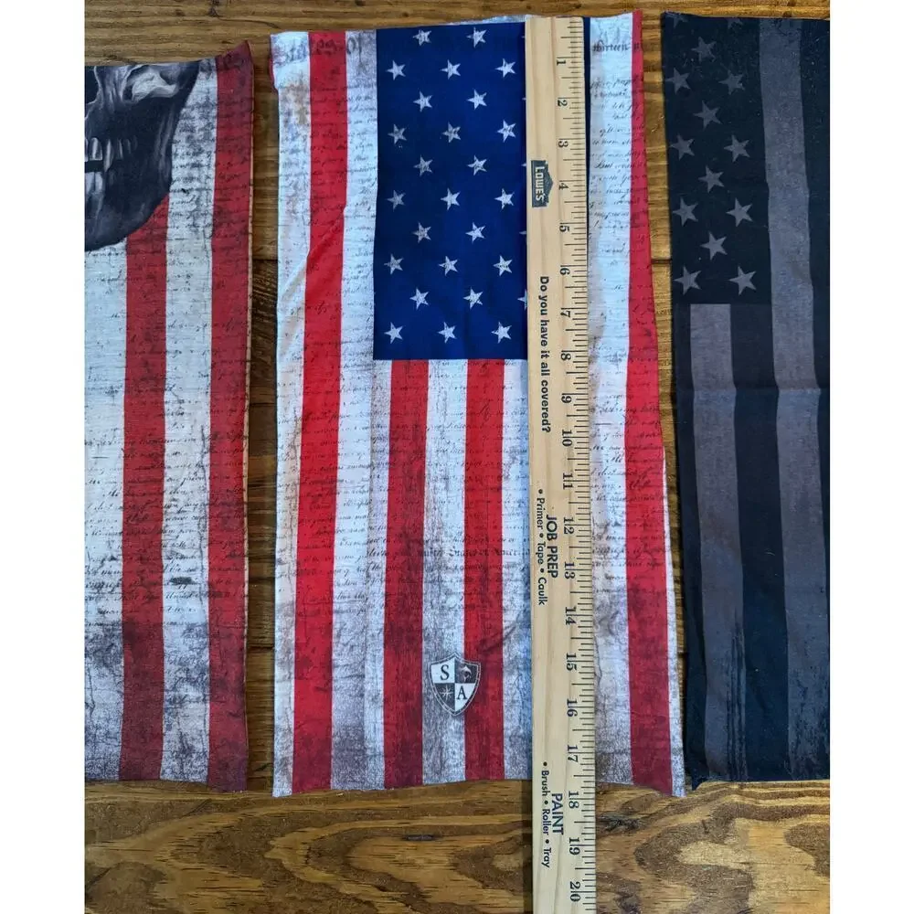 3 SA Salt Armour Blackout American Flag Face Mask Shield Balaclava Neck Gaiter